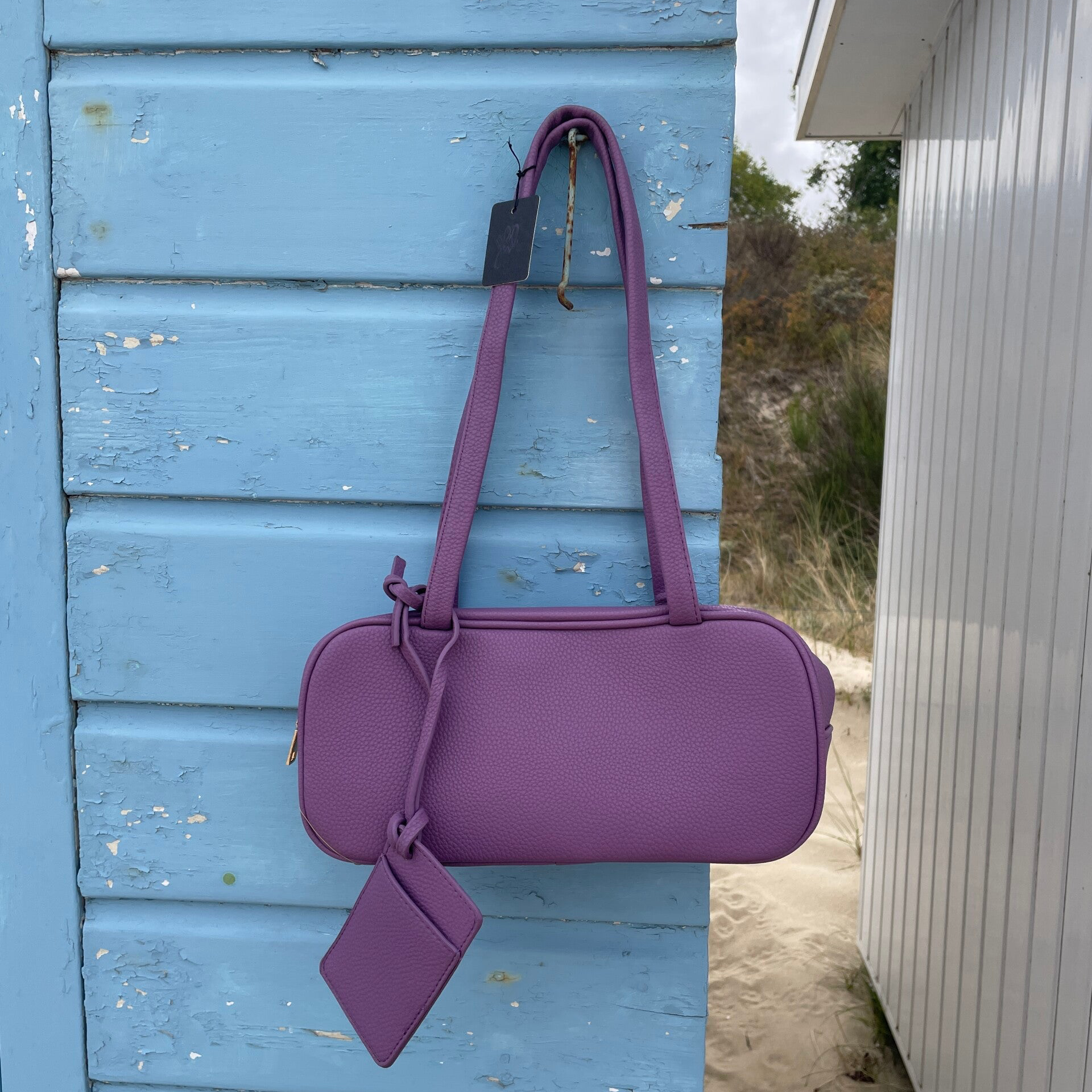 Tas squared met lange hengsels - Paars