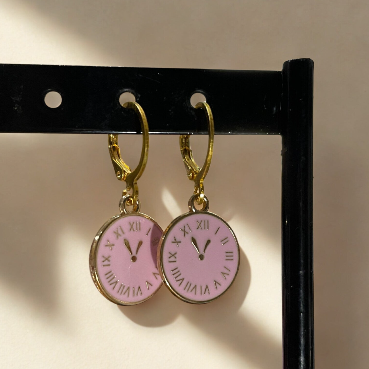 Oorringen Time - Roze