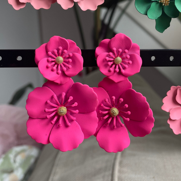LL |  Oorbellen Flower Rosé - Roze
