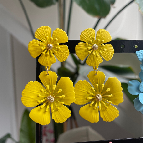 LL |  Oorbellen Flower Gold - Geel