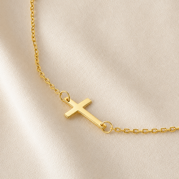 Armband Faith Cross Stainless Steel - Goud