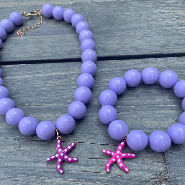 Kralenketting Zeester - Lila Paars