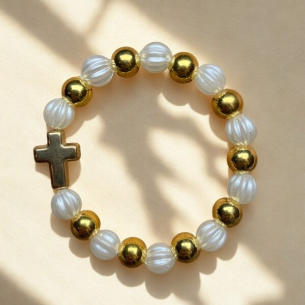Kralenarmband Parel - Cross