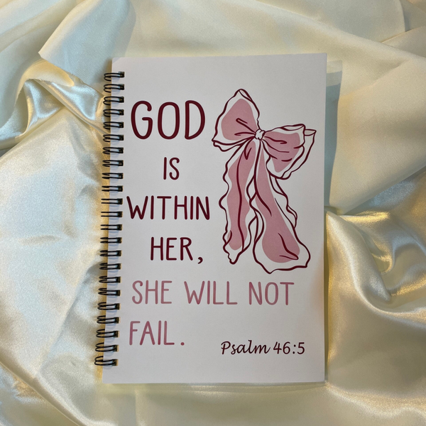Notitieboekje 'God is within her, she will not fall'
