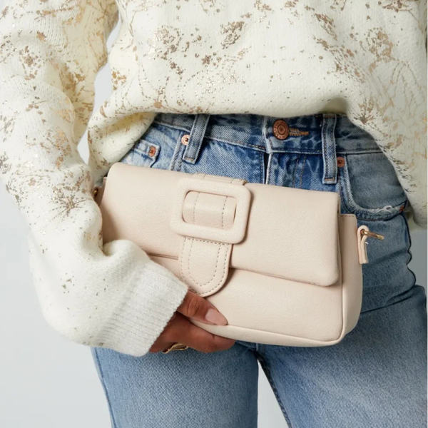 Tas met gesp - Ecru