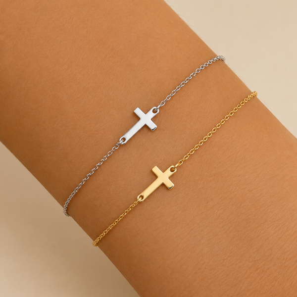 Armband Faith Cross Stainless Steel - Zilver