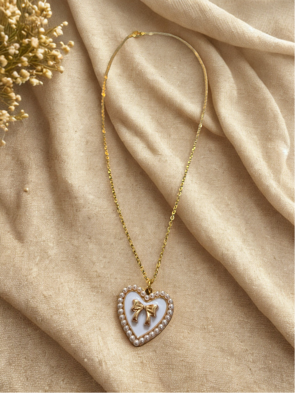 Ketting Lovely Bow - Wit