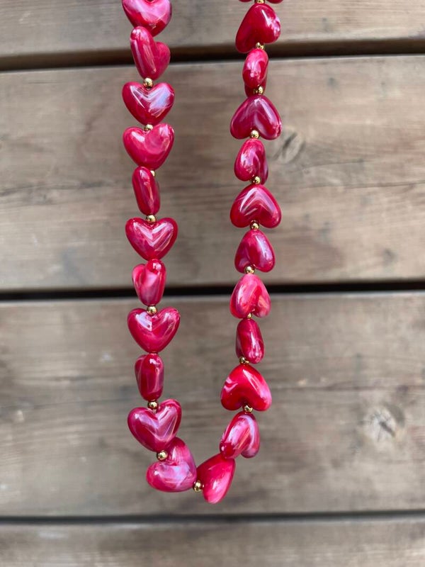 Ketting Hartjes - Rood