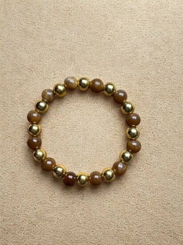 Kralenarmband Bruin - Groot-Groot