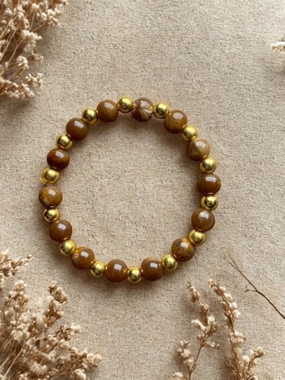 Kralenarmband Bruin - Groot-Klein