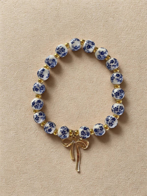 Kralenarmband Delfsblauw