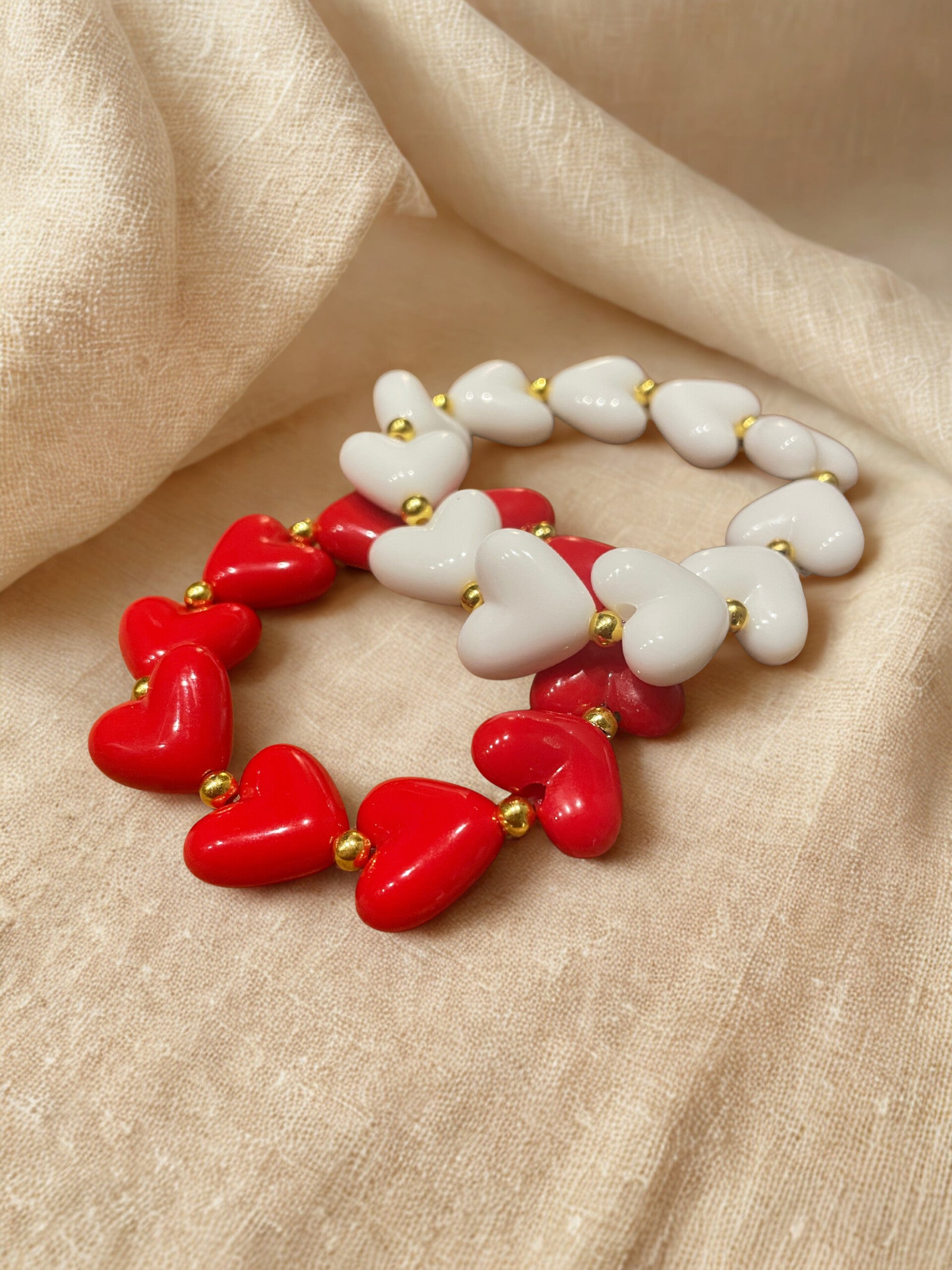 Kralenarmband Heartbeat - Rood