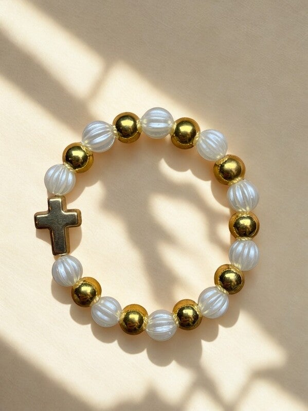 Kralenarmband Parel - Cross