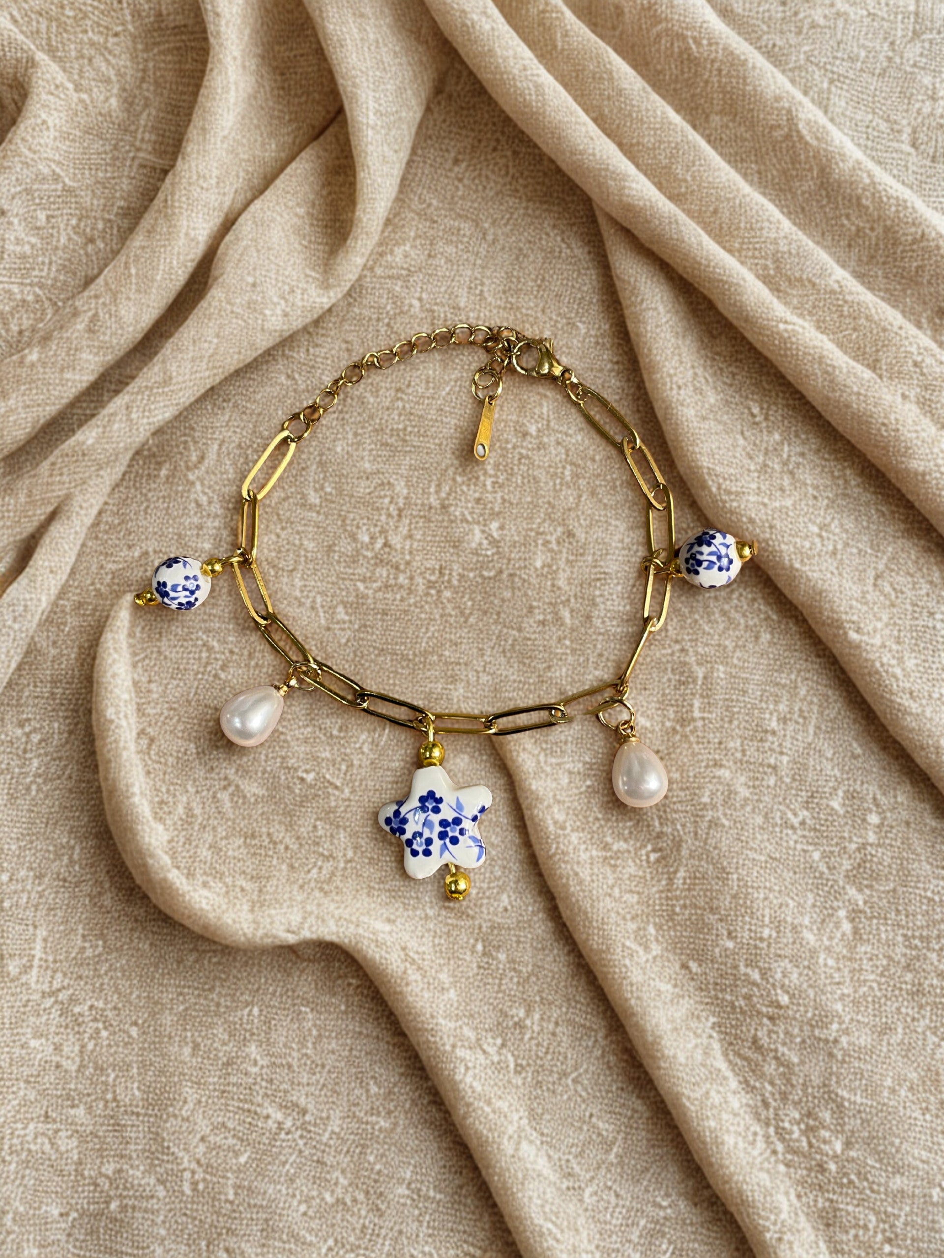 Schakelarmband Delfs (Handgeschilderd)