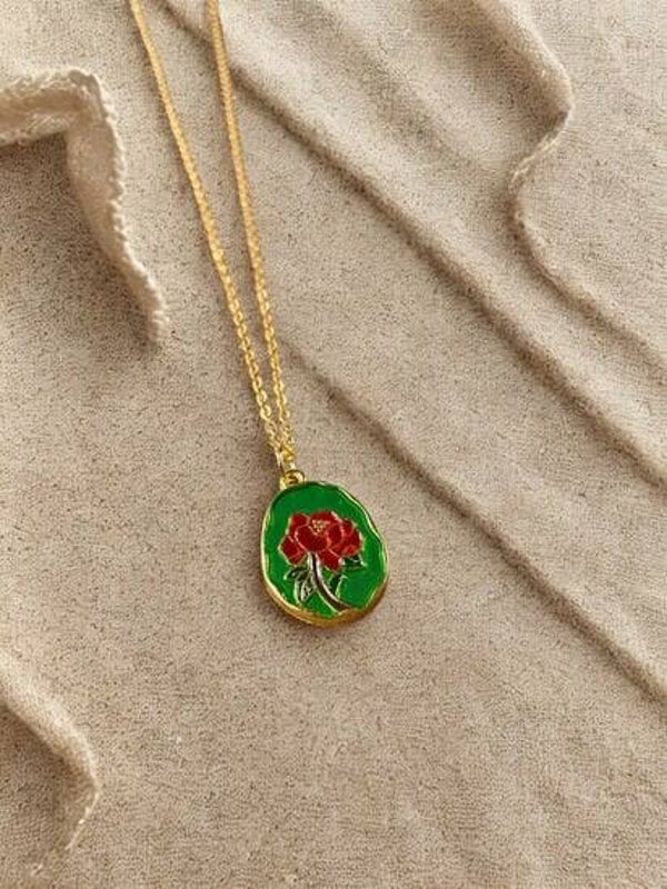 Ketting Oil Bloom - Green Rose