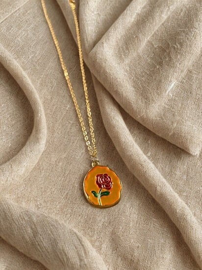 Ketting Oil Bloom - Orange Rose