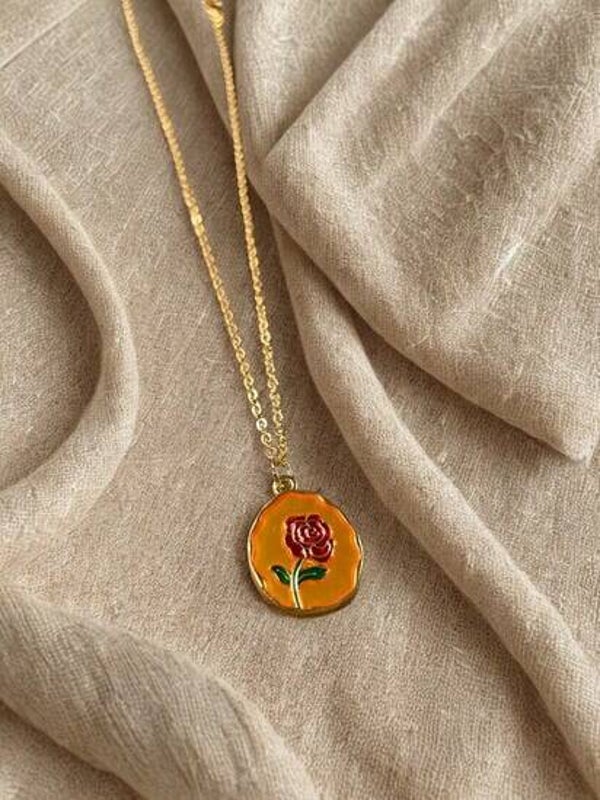 Ketting Oil Bloom - Orange Rose