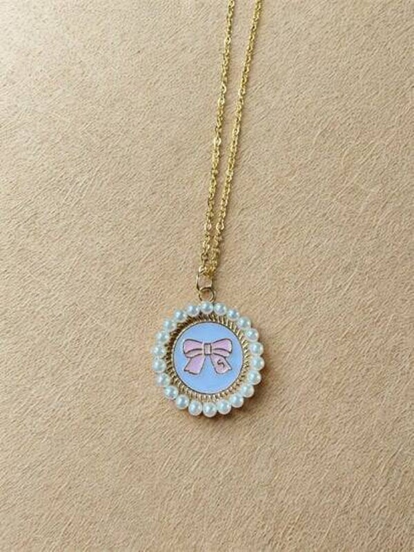 Ketting Bow - White (bevat echt goud!)