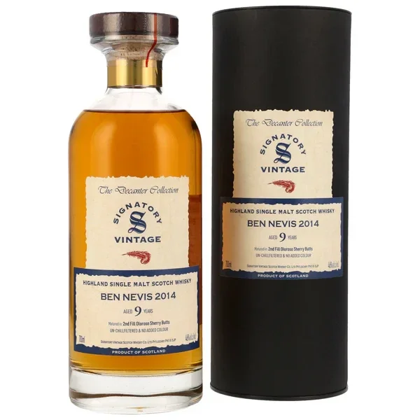 Signatory Vintage Ben Nevis 9 Jahre 2014 - 2024 Ibisco Decanter 46% 0,7l
