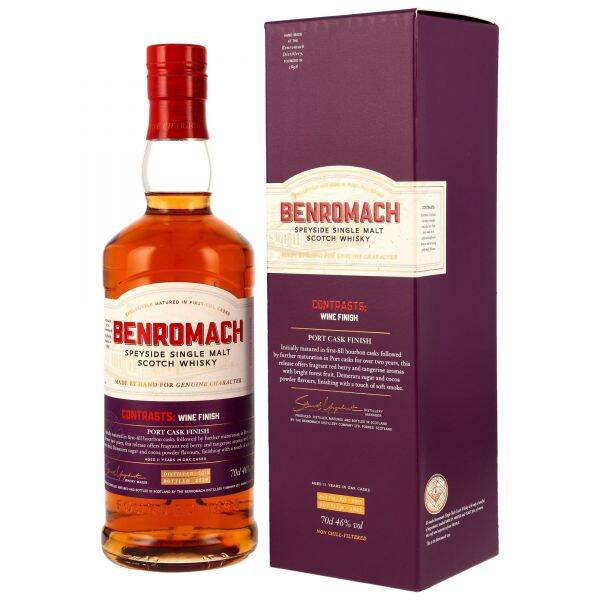 Produktinformationen "Benromach 11 Jahre 2015/2026 Contrasts: Port Cask Finish 0,7l 46% Vol.