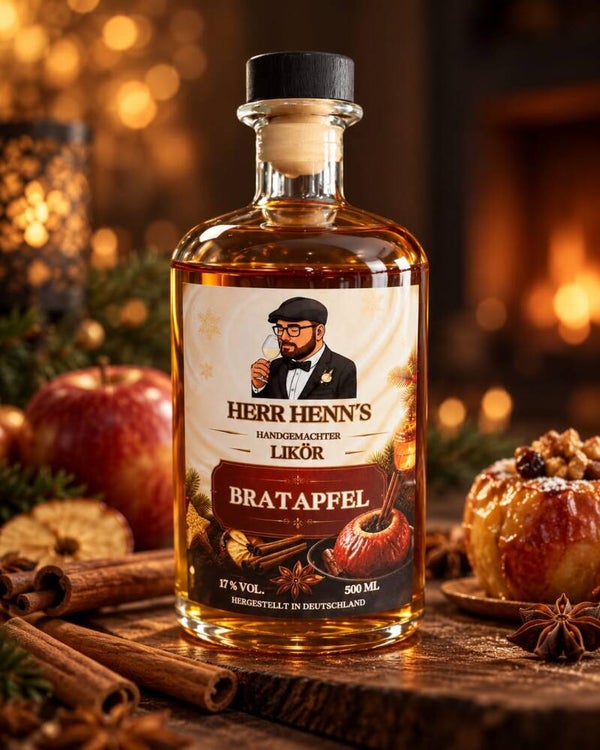 Herr Henn´s Bratapfel Likör 0,5l 17% Vol.