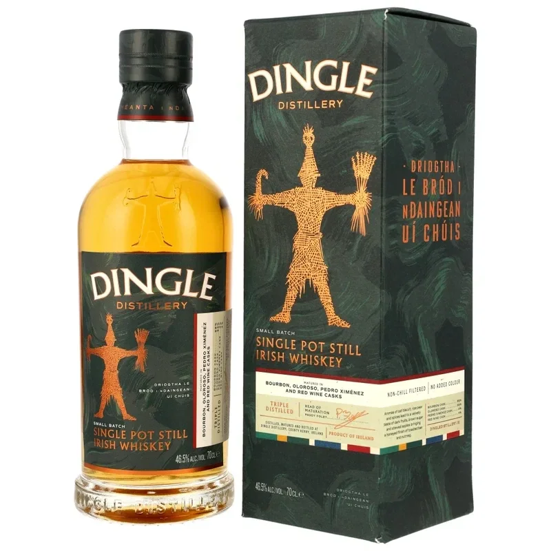 Dingle Single Pot Still Irish Whiskey - Bourbon, Oloroso Sherry, PX Sherry & Red Wine Casks 46,5% Vol. 0,7l