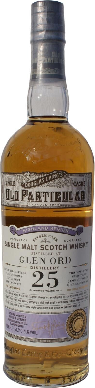 Old Particular Glen Ord 25 y.o. Refill Butt 51,5% Vol. 0,7l