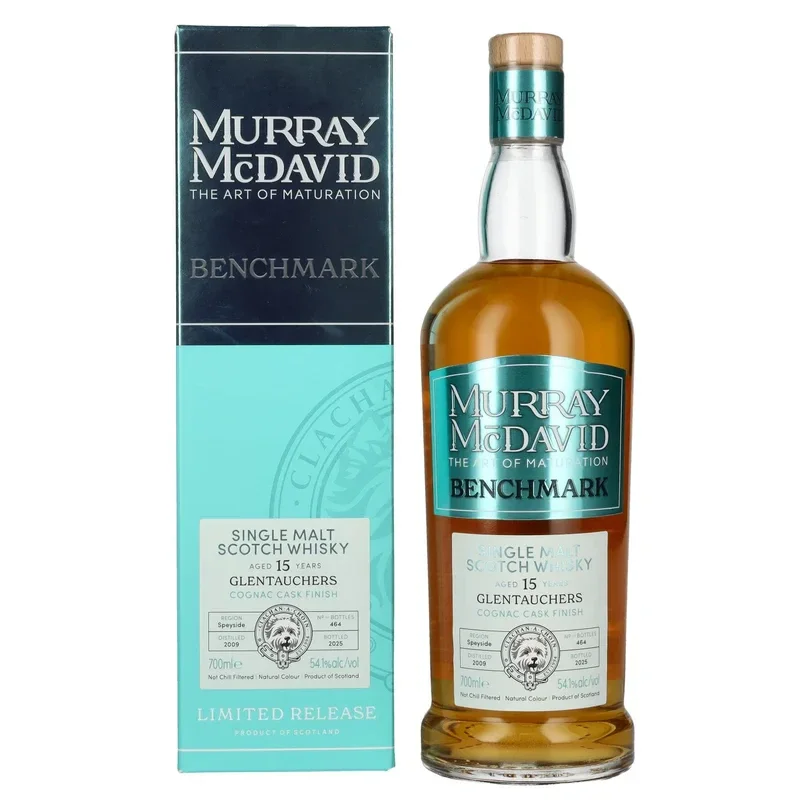 Murray McDavid BENCHMARK 15 Years Old GLENTAUCHERS Cognac Cask Finish 2009 54,1% Vol. 0,7l