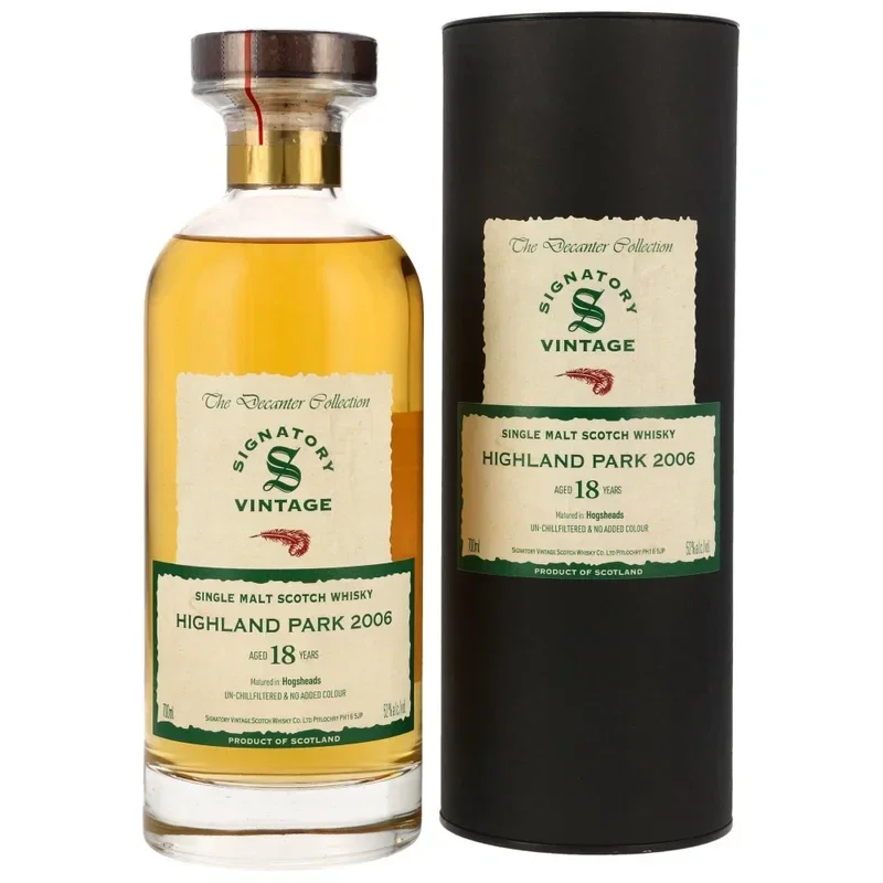 Signatory Vintage Highland Park 2006 - 18 y.o. Ibisco Decanter 52 % Vol. 0,7l