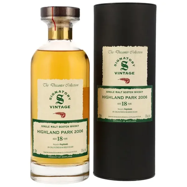 Signatory Vintage Highland Park 2006 - 18 y.o. Ibisco Decanter 52 % Vol. 0,7l