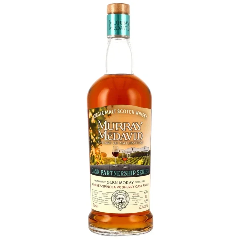 Glen Moray 2017/2026 - 8 y.o.- PX Sherry Cask Finish - Cask Partnership Series Murray McDavid 0,7l  55,3% Vol.