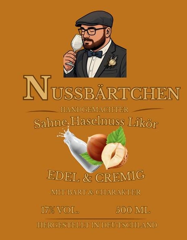 Nussbärtchen 0,5l 17% Vol.