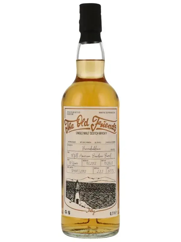 The Old Friends  Bunnahabhain Peated 10 Jahre 57,7% Vol. 0,7.