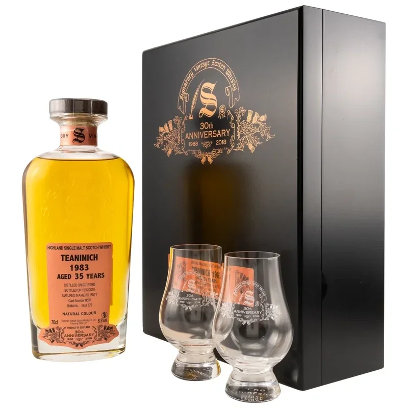 Signatory Vintage Teaninich 1983/2018 30th Anniversary + 2 Gläser 57,5% Vol 0,7l