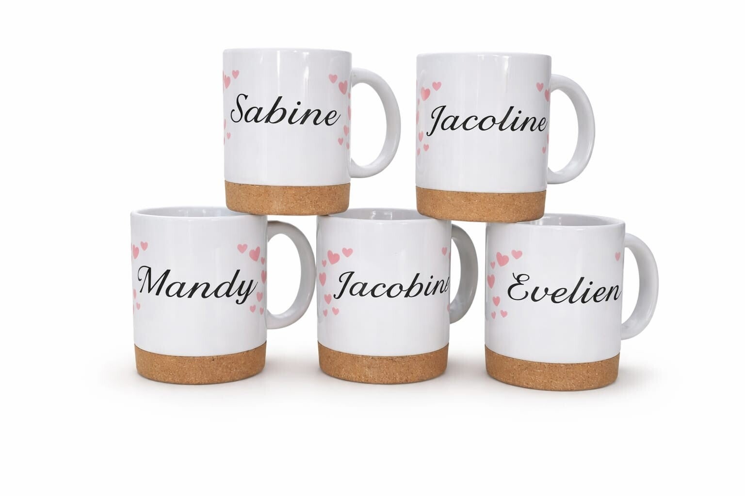 Mok met onderzetter van kurk