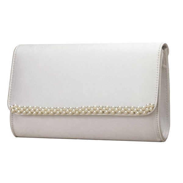 Brauttasche Clutch mit Perlen Ivory | Handtasche Braut Hochzeit