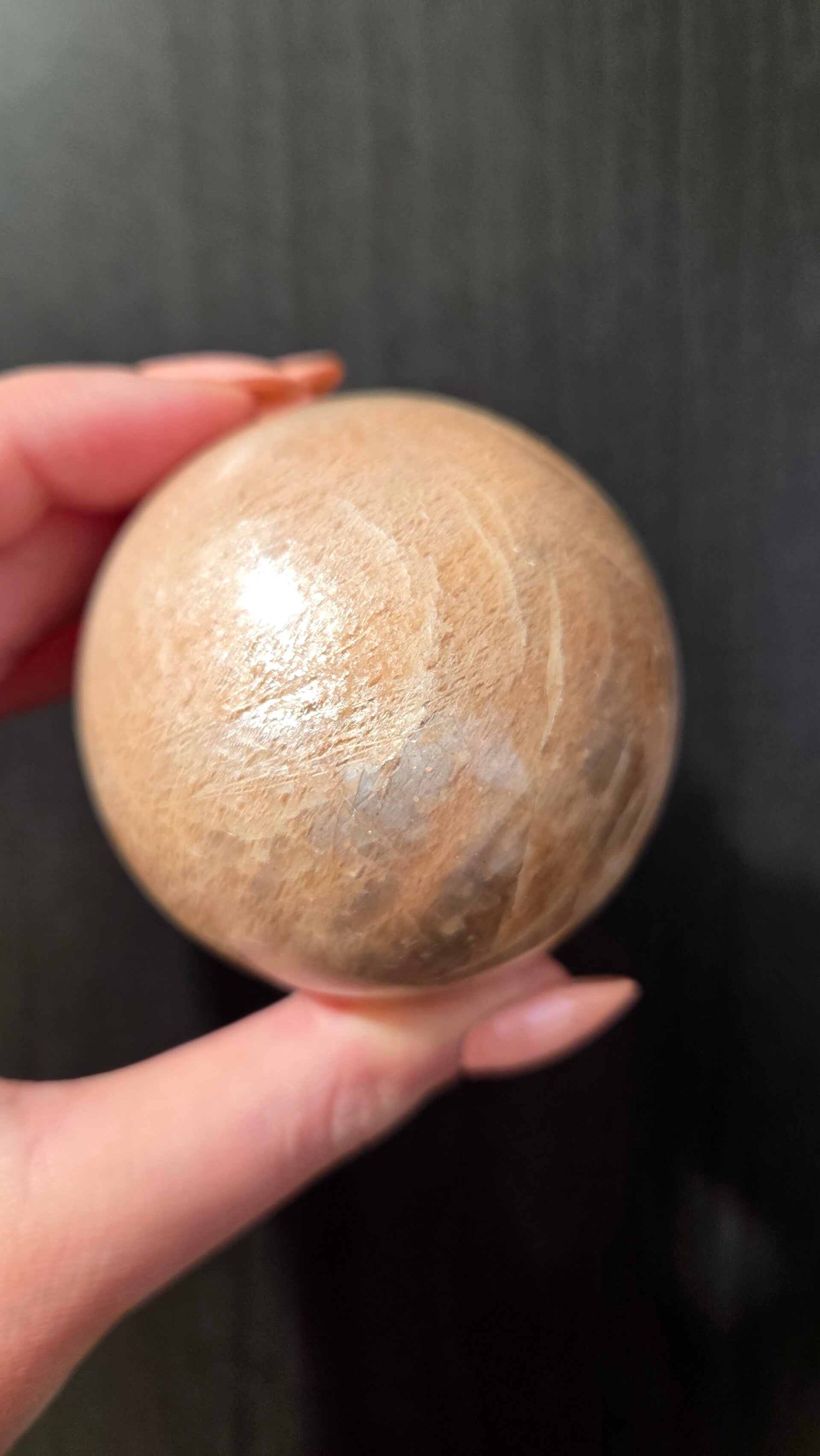 Perzik maansteen bol