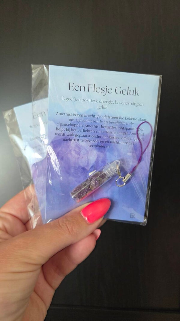 Flesje geluk amethist