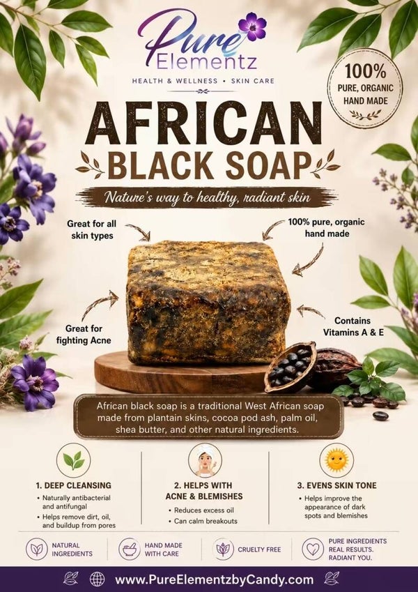 Raw African Black Soap
