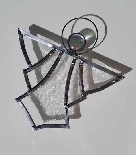 Engel clear glas met structuur hangend
