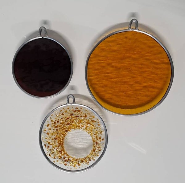 Raamhangers amber tinten rond