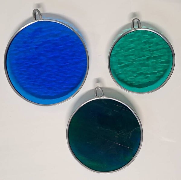 Raamhangers aqua/blue/seacolors rond