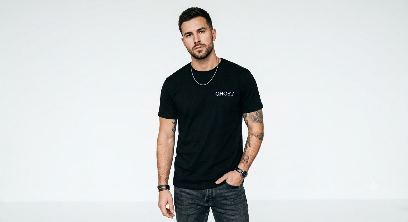 T shirt Ghost brodé
