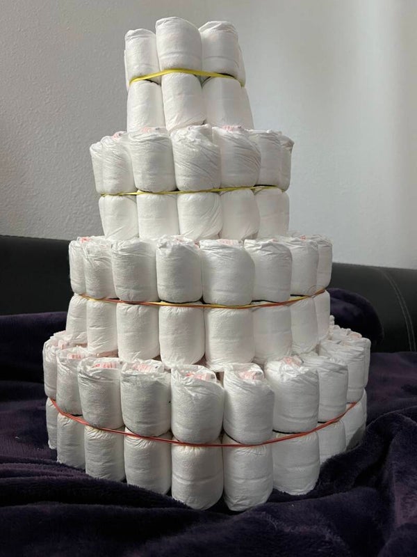 Four Tier Basic Diaper Cake