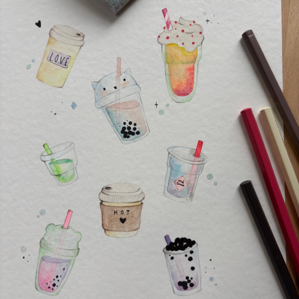 PLANCHE DE BUBBLE TEA, PDF à imprimer