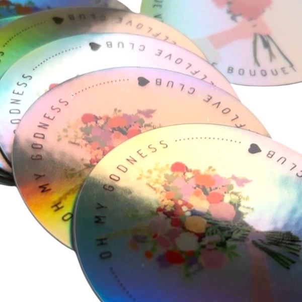 Trio de stickers holographiques