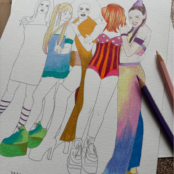 LES FEMMES, 8 illustrations girl power à colorier