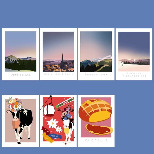 CARTES POSTALES « fribourgeoises »