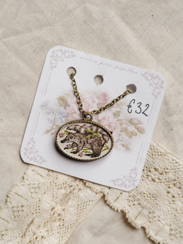 'Between the Blooms' ︱Handpainted Necklace