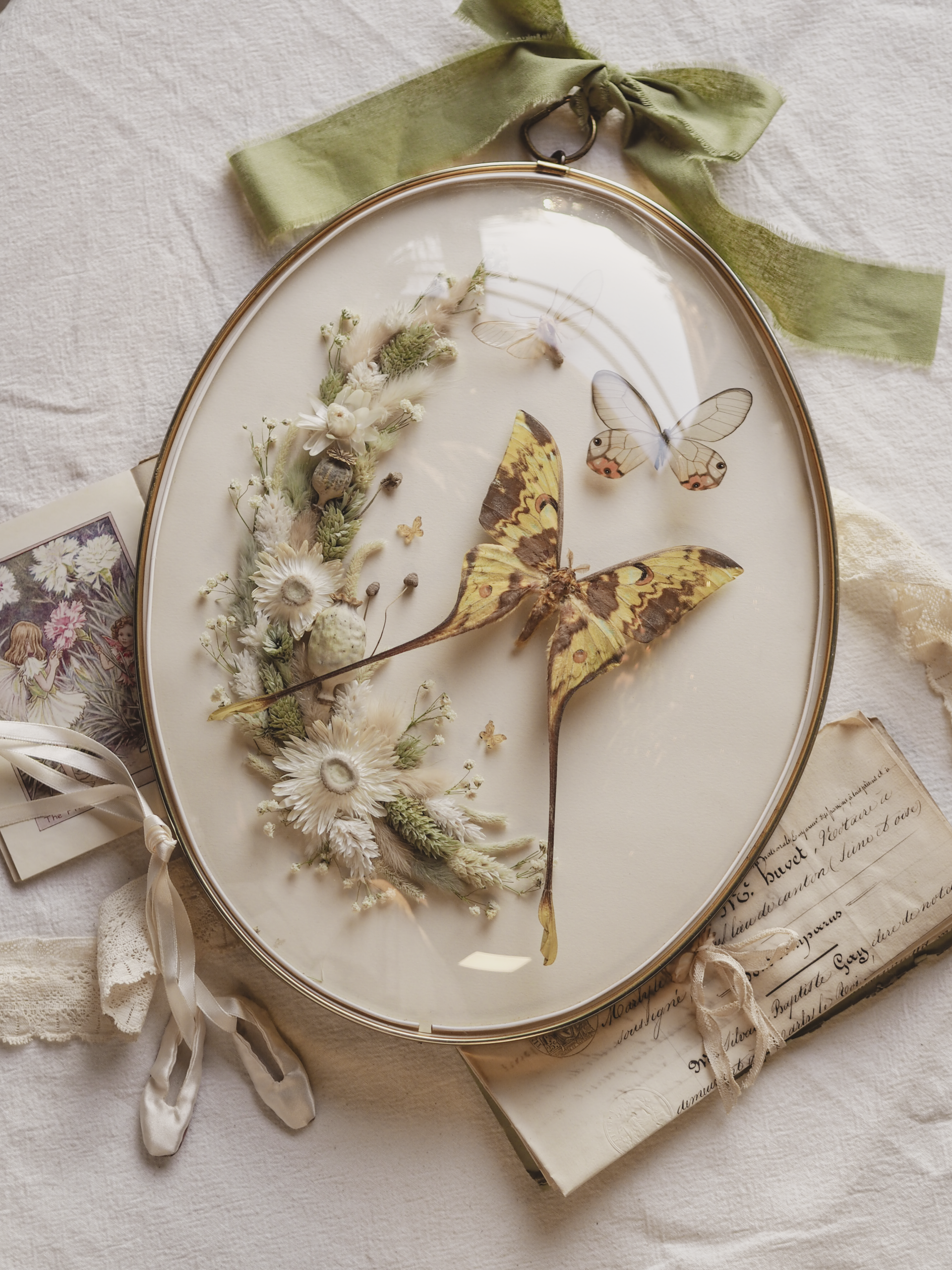 'Yellow & Green'︱Dome Glass Frame